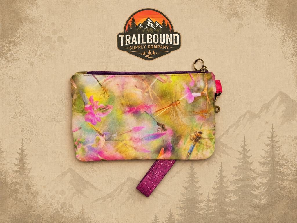 Handmade Dragonfly Wristlet – Phone & Card Wristlet Purse | Removable Strap