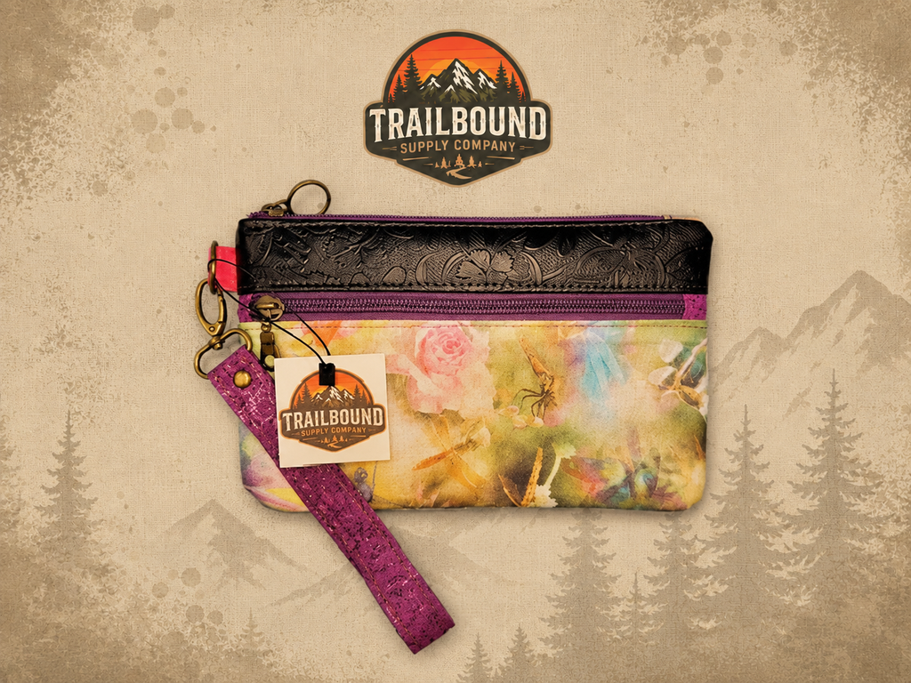 Handmade Dragonfly Wristlet – Phone & Card Wristlet Purse | Removable Strap