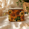 Handmade Fall Flower Coin Purse – Zippered Mini Wallet | Card & Cash Holder