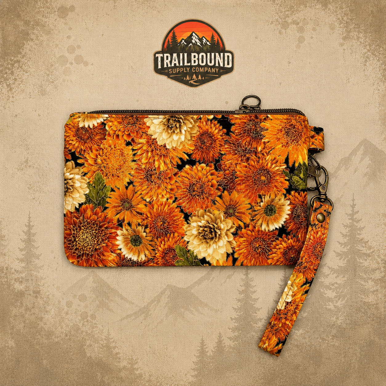 Handmade Floral Wristlet – Phone & Card Wristlet Purse | Removable Strap