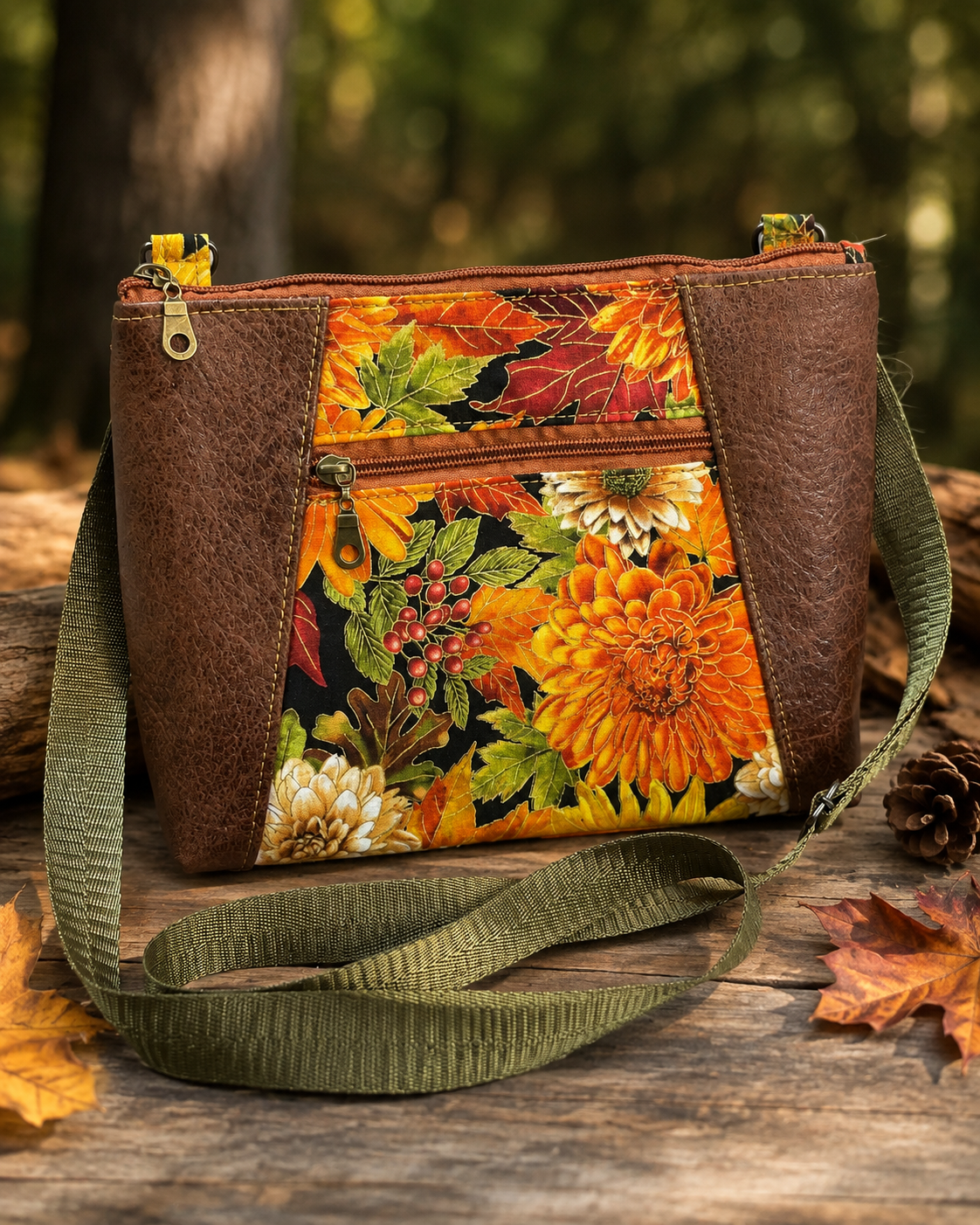 Handmade Floral Crossbody Bag – Adjustable Strap | Everyday Carry Purse