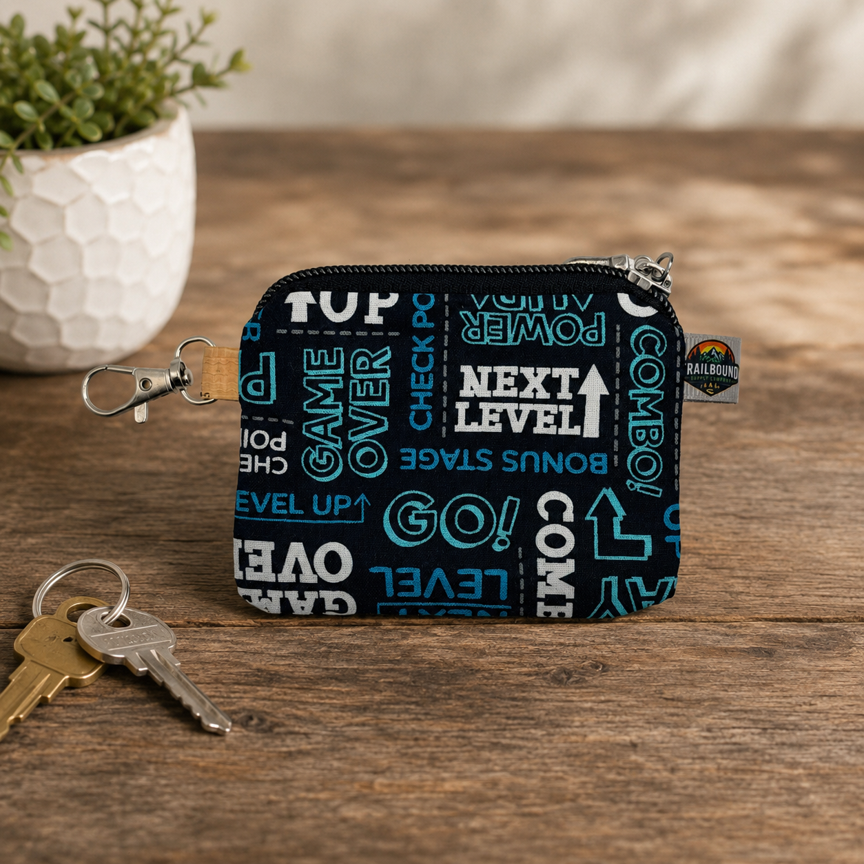 Handmade Gamer Coin Purse – Zippered Mini Wallet | Card & Cash Holder