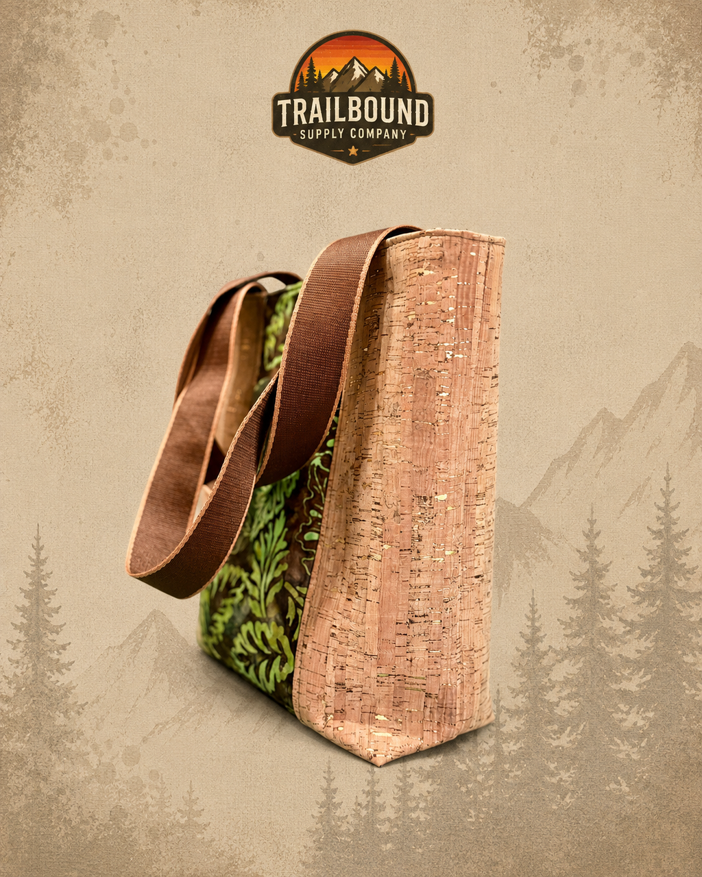 Handmade Leaf Print Tote Bag – Structured Canvas Tote | Market & Everyday Bag