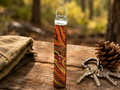 Handmade Metallic Wave Keychain – Wristlet Keychain | Fabric Key Fob