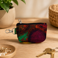 Handmade Mosaic Boxy Coin Purse – Zippered Mini Wallet | Card & Cash Holder