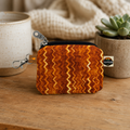 Handmade Mosaic Wave Coin Purse – Zippered Mini Wallet | Card & Cash Holder