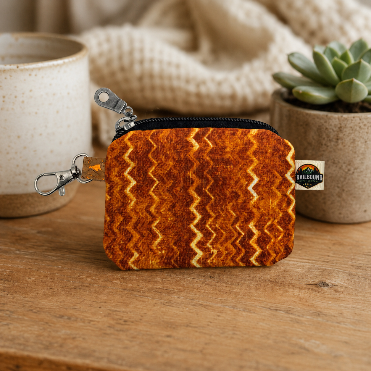 Handmade Mosaic Wave Coin Purse – Zippered Mini Wallet | Card & Cash Holder