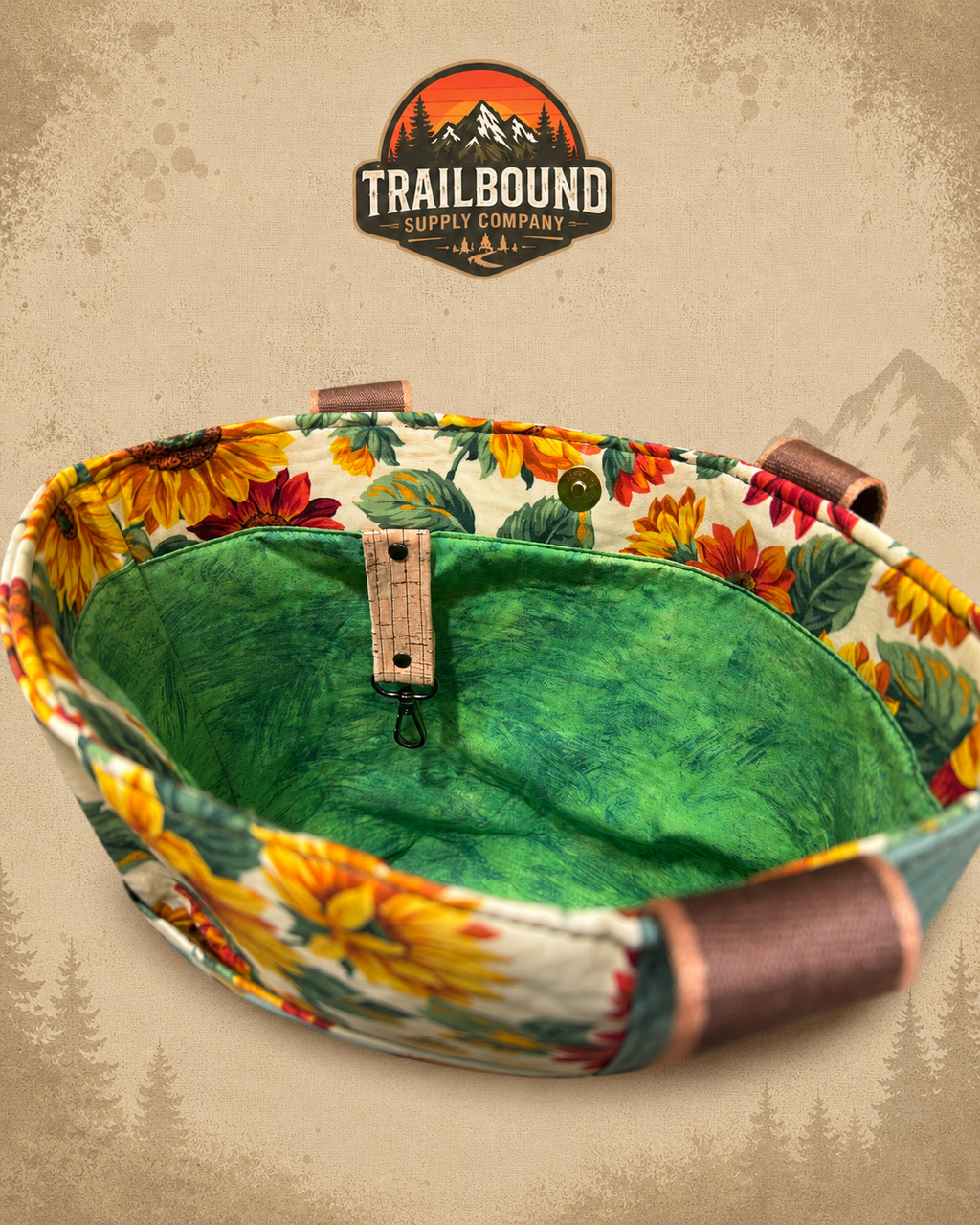 Handmade Floral Print Tote Bag – Structured Everyday Tote | Market & Work Bag